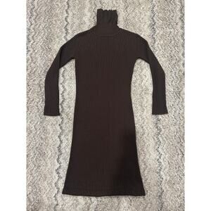 Paraphrase Brown Turtle Neck Sweater Dress Wool Blend Women’s Size Small